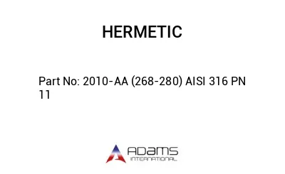 2010-AA (268-280) AISI 316 PN 11