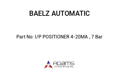 I/P POSITIONER 4-20MA , 7 Bar