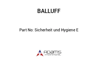 Sicherheit und Hygiene E									