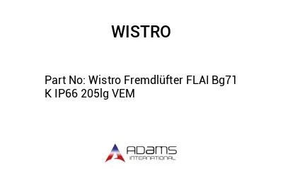 Wistro Fremdlüfter FLAI Bg71 K IP66 205lg VEM